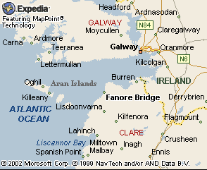 kaart Ierland detail